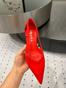 Prada Red Satin Pumps 50MM