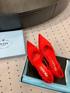 Prada Red Satin Pumps 50MM