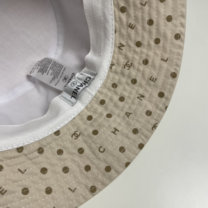 Chanel CC Logo Beige Bucket Cap Hat