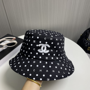 Chanel CC Logo Black Bucket Cap Hat