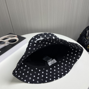 Chanel CC Logo Black Bucket Cap Hat
