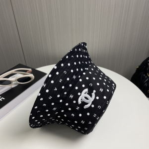Chanel CC Logo Black Bucket Cap Hat