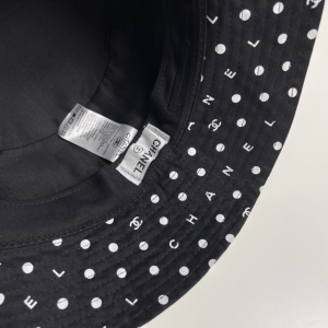 Chanel CC Logo Black Bucket Cap Hat