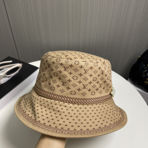 Louis Vuitton Monogram Beige Bucket Cap Hat