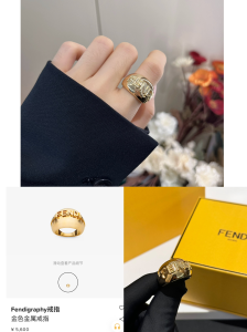 Fendi Fendigraphy Gold Rings
