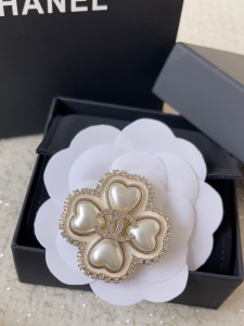 Chanel Crystal CC Coco Flower Brooch