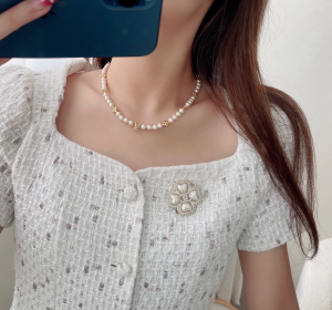 Chanel Crystal CC Coco Flower Brooch