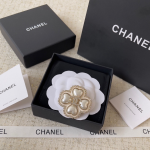 Chanel Crystal CC Coco Flower Brooch