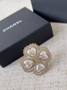 Chanel Crystal CC Coco Flower Brooch