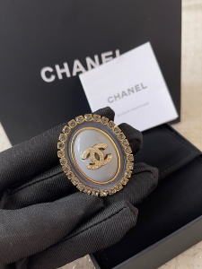 Chanel Crystal CC Coco Mark Brooch