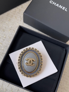 Chanel Crystal CC Coco Mark Brooch