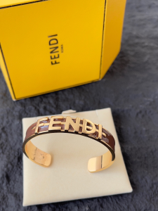 Fendi Fendigraphy Logo Cuff Bracelets