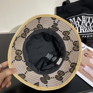 Gucci Jumbo GG Canvas Bucket Cap Hat Grey