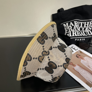 Gucci Jumbo GG Canvas Bucket Cap Hat Grey