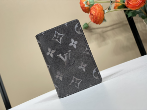 Louis Vuitton Pocket Organizer Black Monogram Canvas Wallet Louis Vuitton Pocket Organizer Black Monogram Canvas Wallet