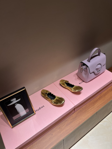 The Row Leather Ballet Flats Gold