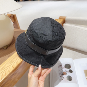 Gucci Black GG Canvas Bucket Cap Hat