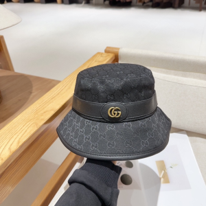 Gucci Black GG Canvas Bucket Cap Hat
