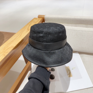 Gucci Black GG Canvas Bucket Cap Hat