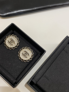 Chanel CC Logo Circle Earrings