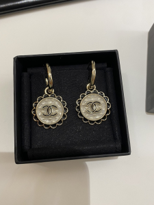 Chanel CC Logo Circle Earrings