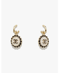 Chanel CC Logo Circle Earrings