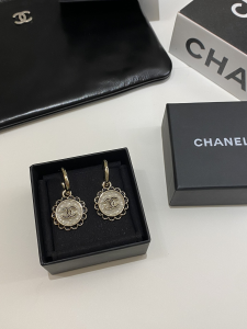 Chanel CC Logo Circle Earrings