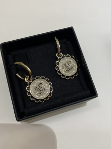 Chanel CC Logo Circle Earrings