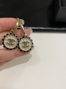 Chanel CC Logo Circle Earrings