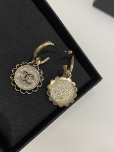 Chanel CC Logo Circle Earrings