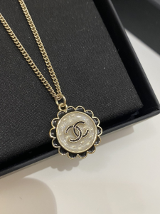 Chanel CC Logo Circle Pendant Necklaces