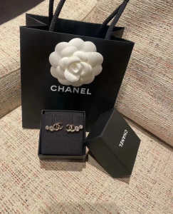 Chanel CC Logo Earrings