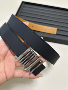 Loewe Graphic Buckle Leather Belt Black 28MM Loewe Graphic Buckle Leather Belt Black 28MM