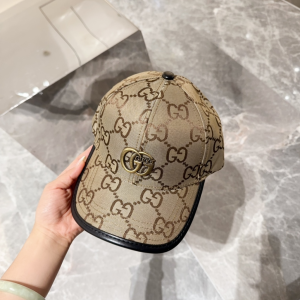 Gucci Beige GG Canavs Baseball Cap Hat