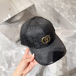 Gucci Black GG Canavs Baseball Cap Hat
