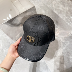 Gucci Black GG Canavs Baseball Cap Hat