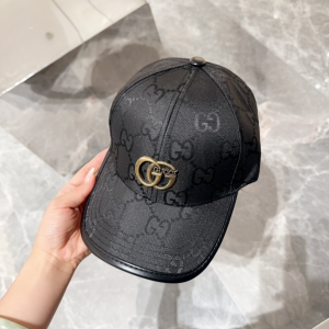 Gucci Black GG Canavs Baseball Cap Hat