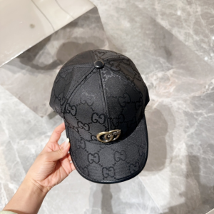 Gucci Black GG Canavs Baseball Cap Hat