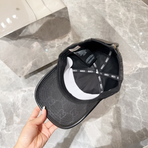 Gucci Black GG Canavs Baseball Cap Hat