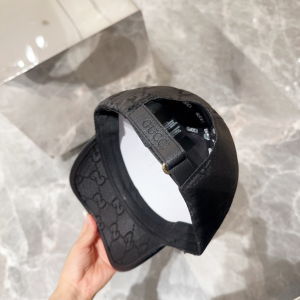 Gucci Black GG Canavs Baseball Cap Hat