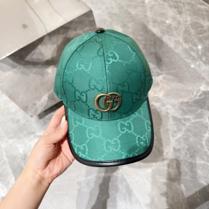 Gucci Green GG Canavs Baseball Cap Hat