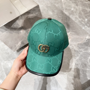 Gucci Green GG Canavs Baseball Cap Hat