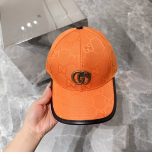 Gucci Orange GG Canavs Baseball Cap Hat