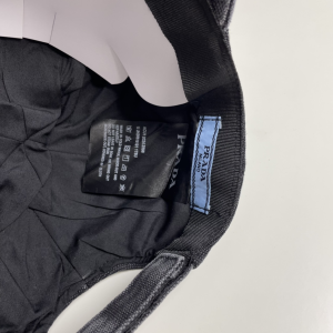 Prada Logo Black Canavs Baseball Cap Hat