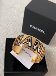 Chanel Logo Open Cuff Bracelet