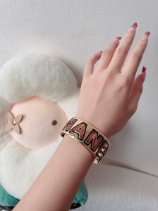Chanel Logo Open Cuff Bracelet