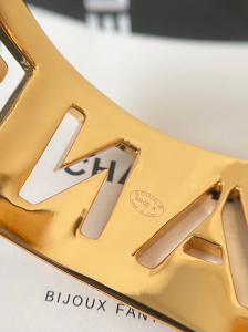 Chanel Logo Open Cuff Bracelet