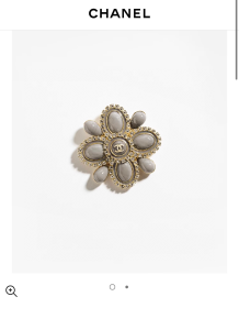 Chanel Pearl Crystal CC Brooch