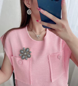 Chanel Pearl Crystal CC Brooch