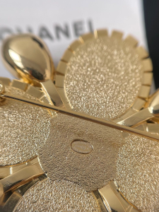 Chanel Pearl Crystal CC Brooch